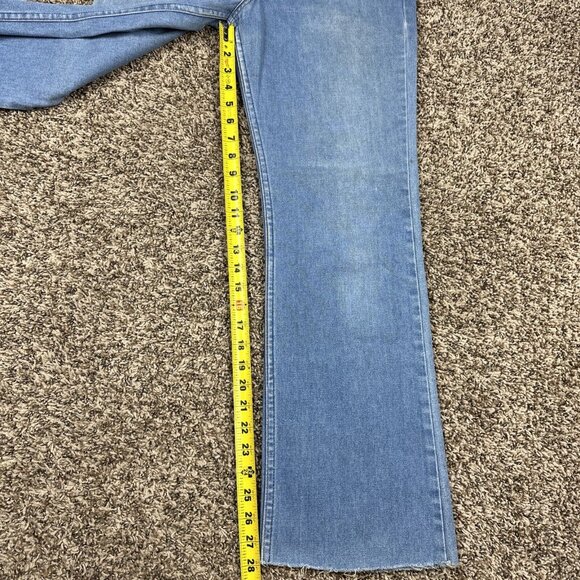 Vintage 90s Levis 517 Bootcut Orange Tab Flared Faded Blue Denim Jeans 31x28 USA - Picture 9 of 14